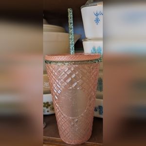 Pink Green Iridescent Starbucks 16oz. Cold Cup NWT